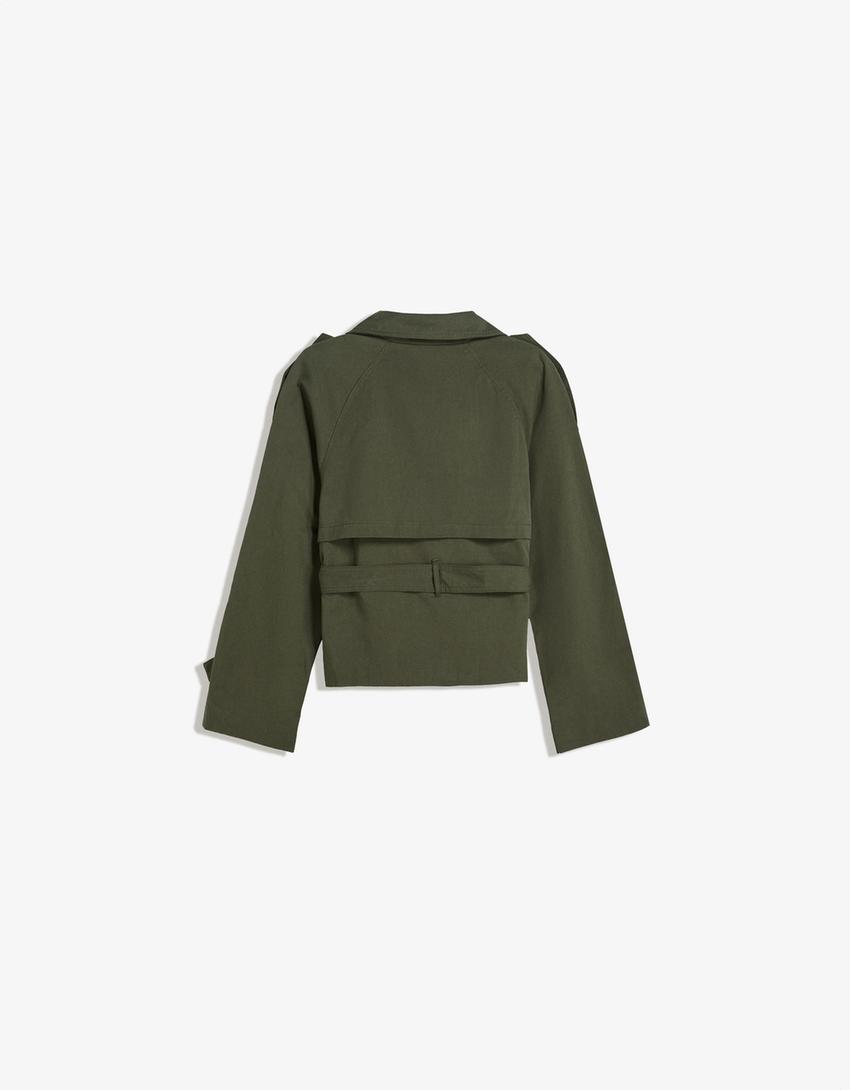 Alice | Double Breasted Cropped Trench Coat