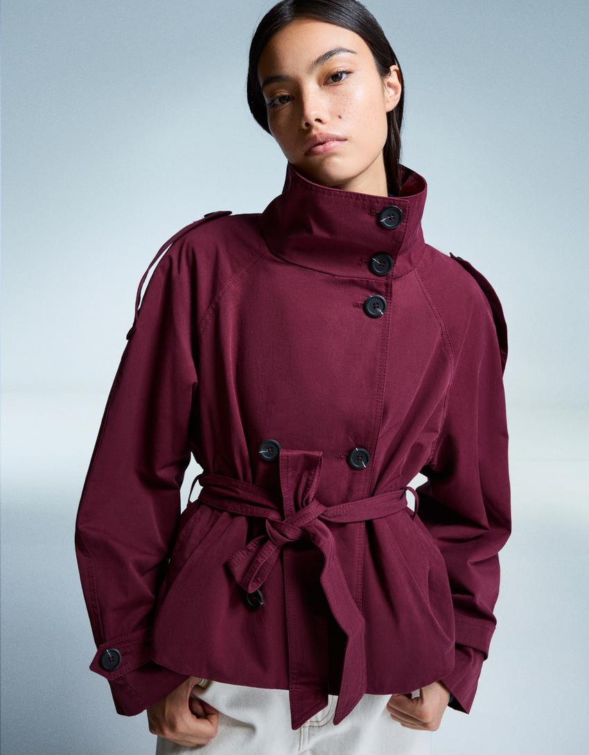 Alice | Double Breasted Cropped Trench Coat