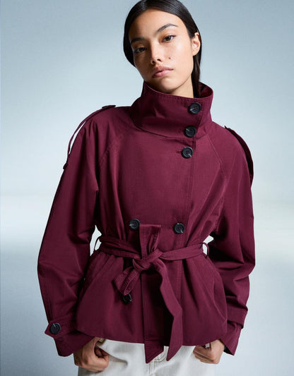 Alice | Double Breasted Cropped Trench Coat