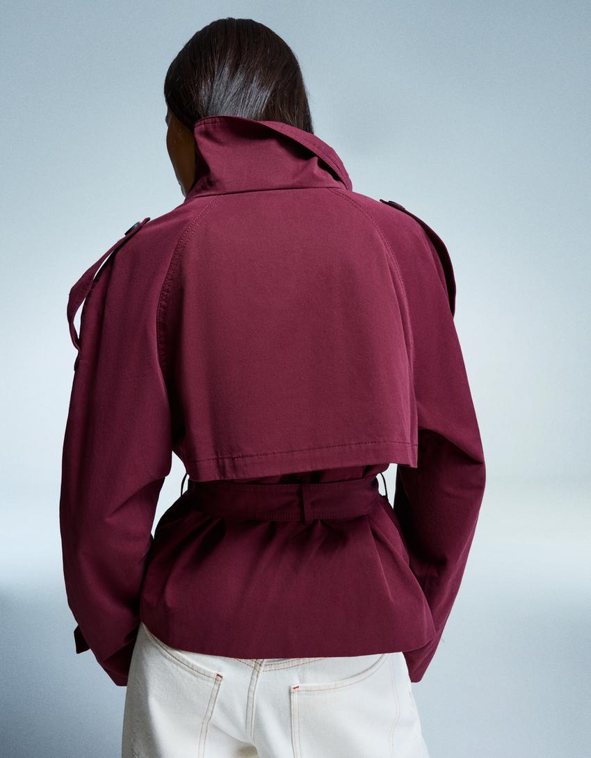Alice | Double Breasted Cropped Trench Coat