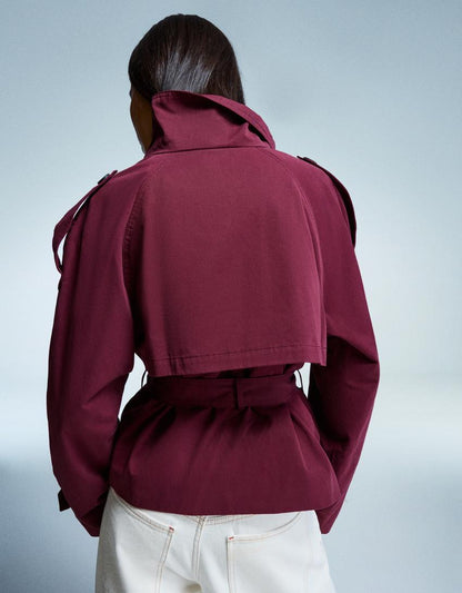 Alice | Double Breasted Cropped Trench Coat