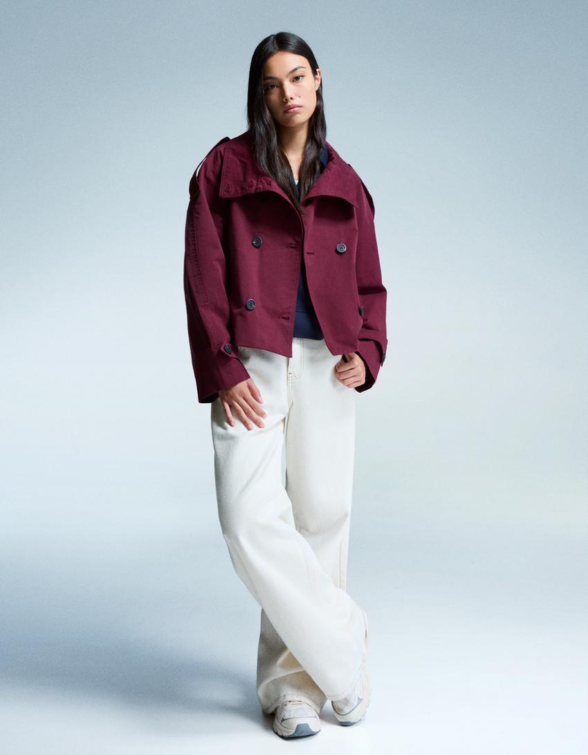 Alice | Double Breasted Cropped Trench Coat