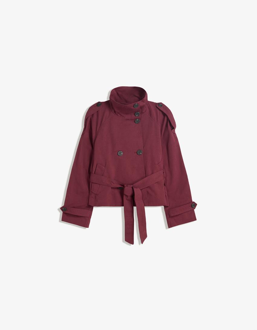 Alice | Double Breasted Cropped Trench Coat