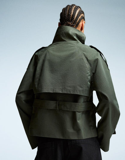 Alice | Double Breasted Cropped Trench Coat