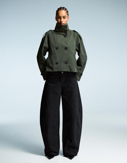 Alice | Double Breasted Cropped Trench Coat