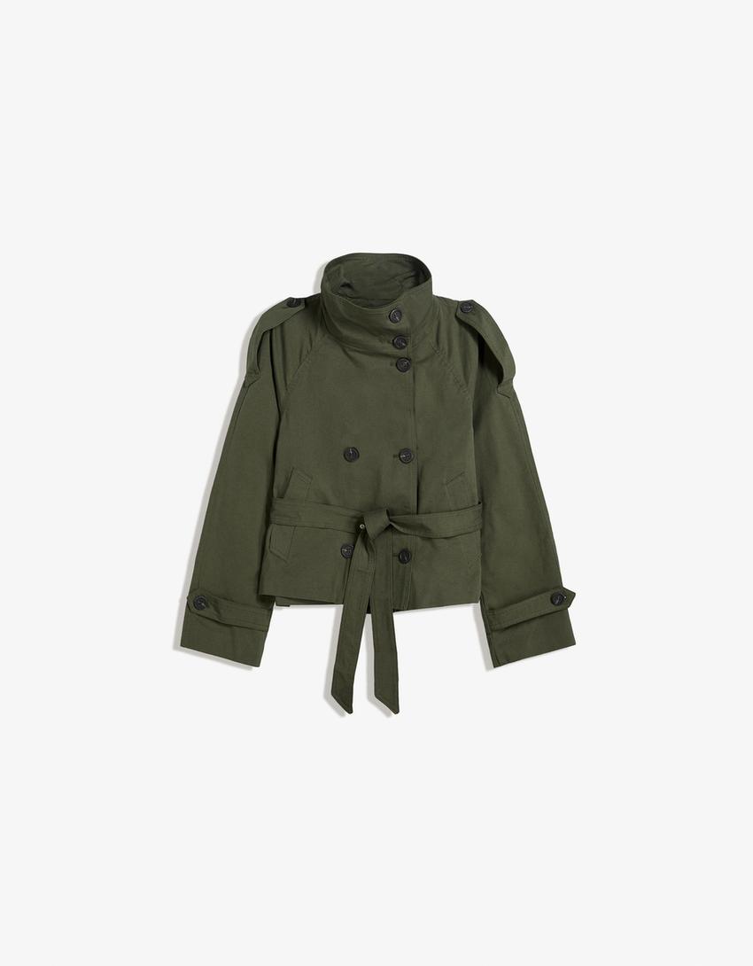 Alice | Double Breasted Cropped Trench Coat