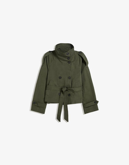 Alice | Double Breasted Cropped Trench Coat
