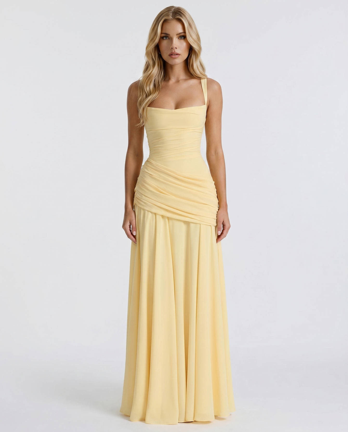 Amelia Ruched Maxi Dress