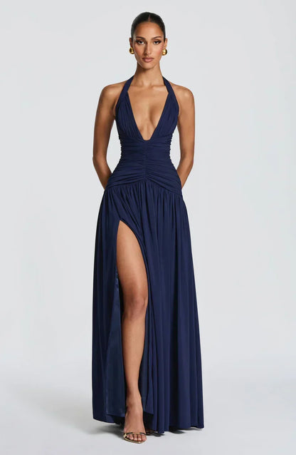 Elara Halter Maxi Dress