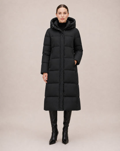 Freya | Long Hooded Puffer Coat