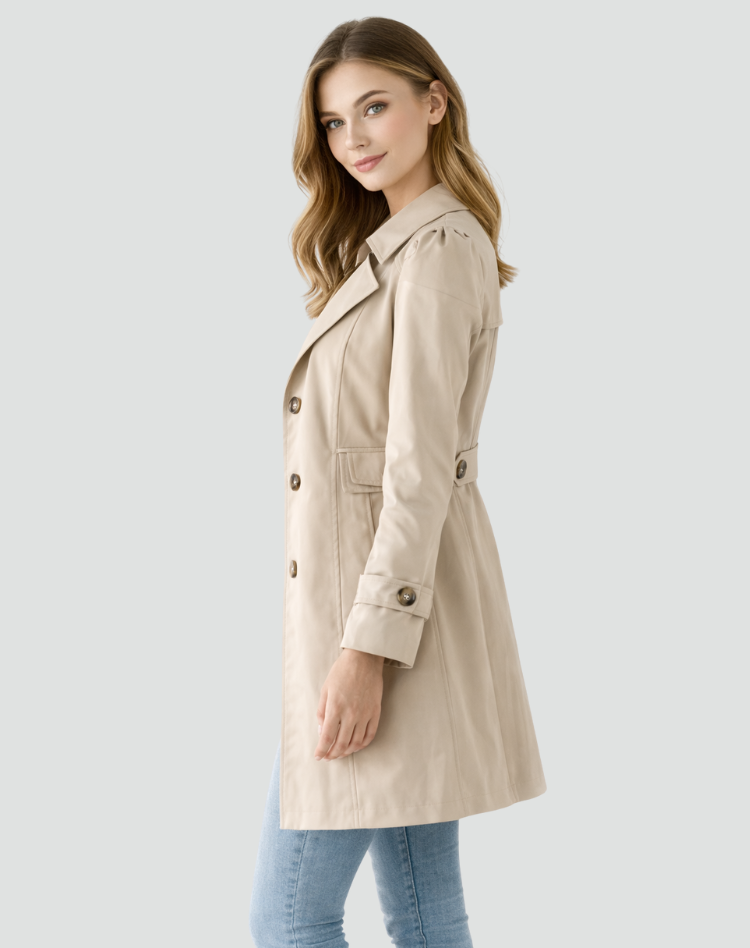 Grace | Tailored Button Trench Coat