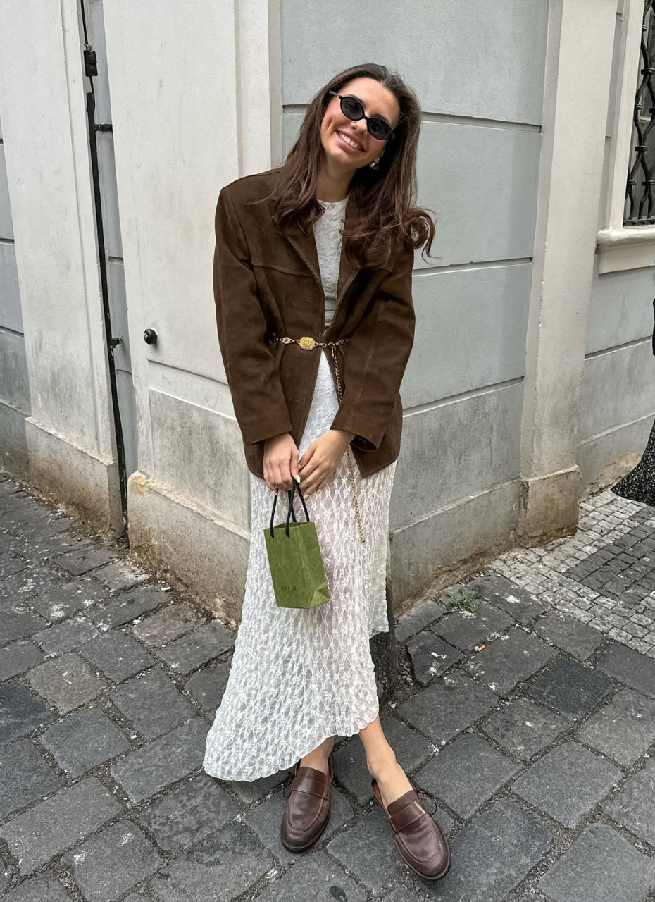 Lara Suede Button Jacket