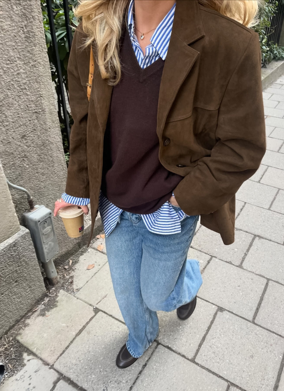 Lara Suede Button Jacket