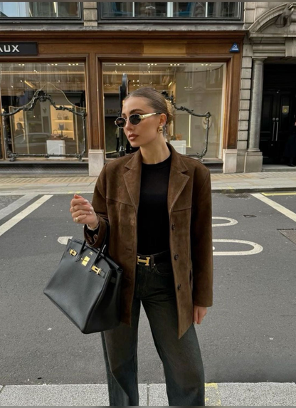 Lara Suede Button Jacket