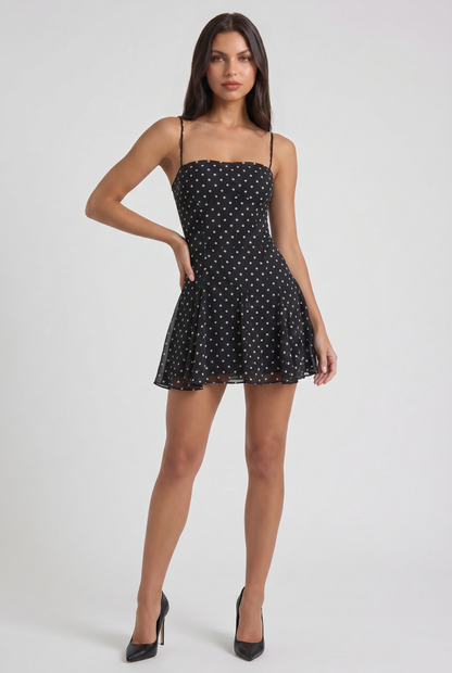 Lisa Polka Dot Strapless Mini Dress
