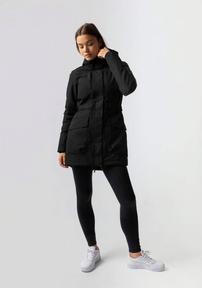 Phoebe | Hooded High Neck Utility Parka Coat