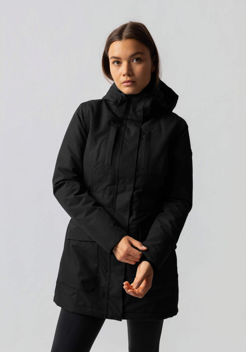 Phoebe | Hooded High Neck Utility Parka Coat