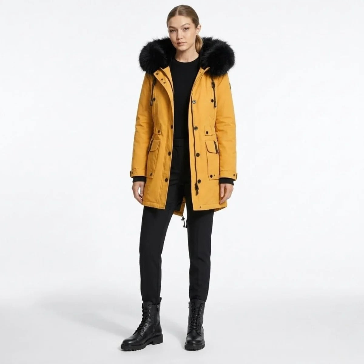 Rosa | Faux Hooded Parka Jacket